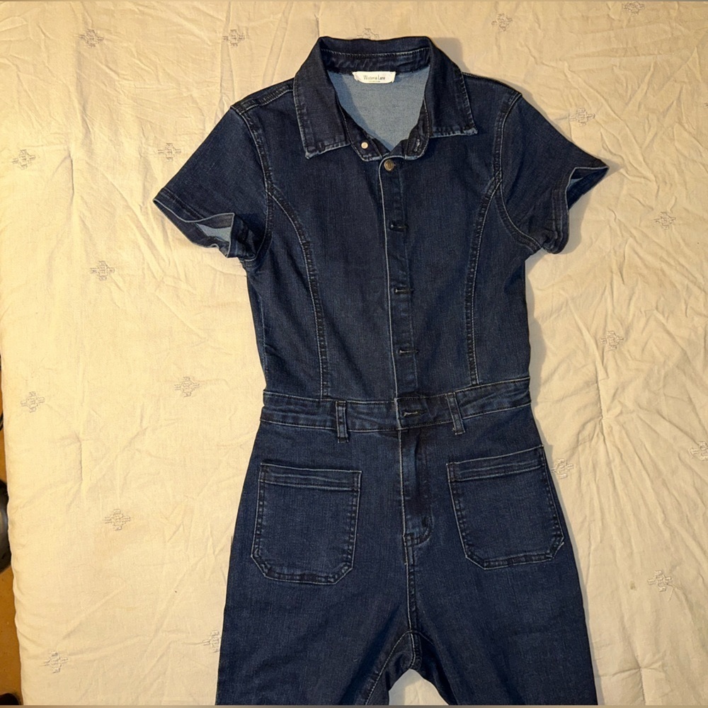 Boutique western bell bottom jumpsuit